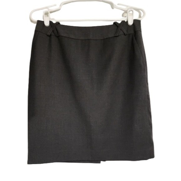 J McLaughlin Womens Straight Mini Skirt Gray Lined Pockets Made in USA Size 8 - Picture 1 of 6